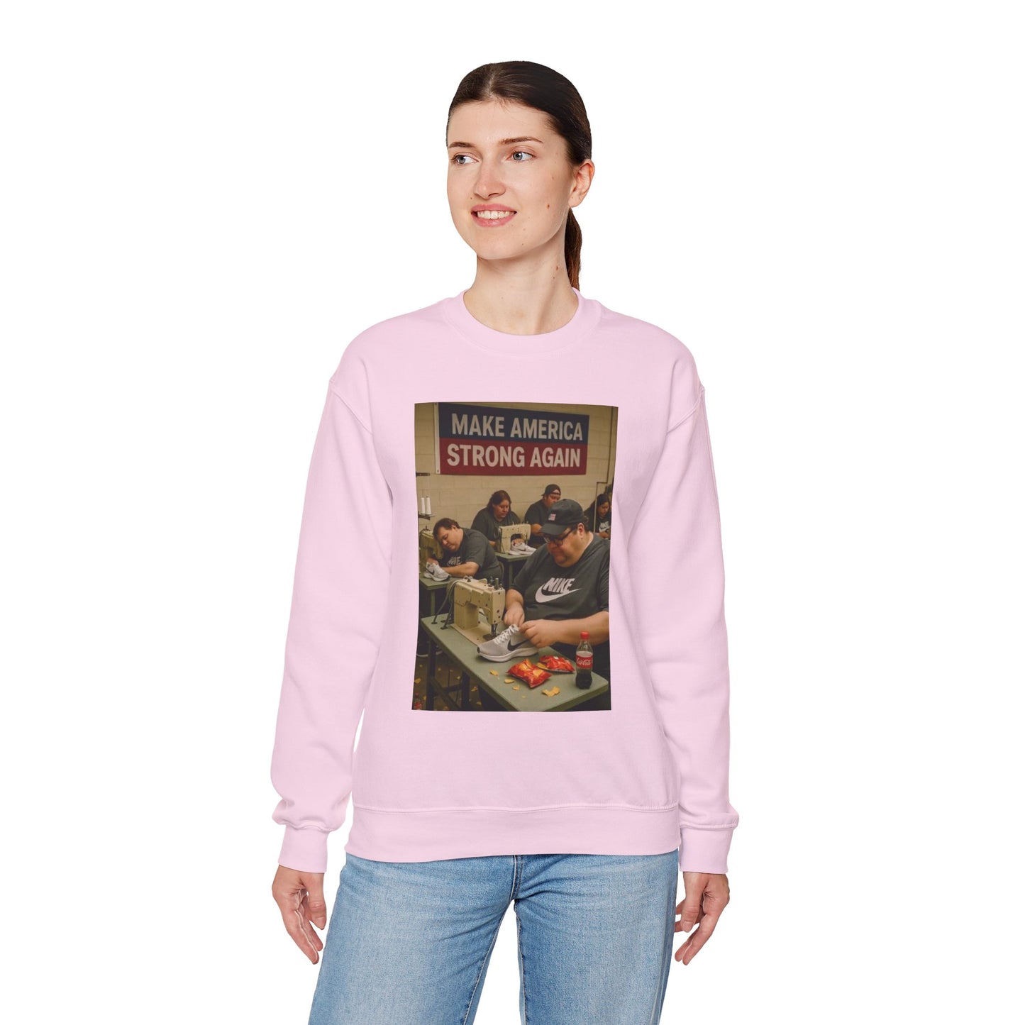 Unisex Heavy Blend Crewneck Sweatshirt - Make America Strong Again