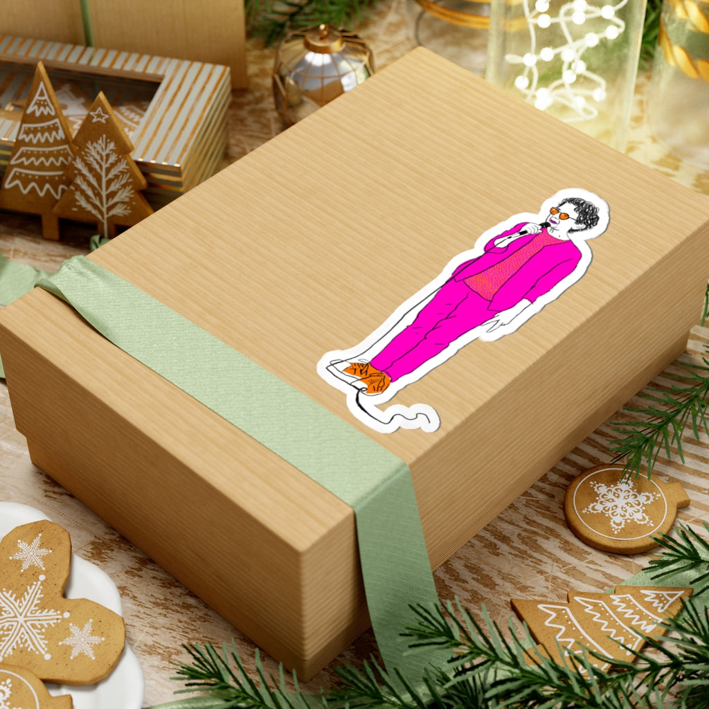 Draw and Guffaw Loren K Little Old Lesbian Kiss-Cut Stickers