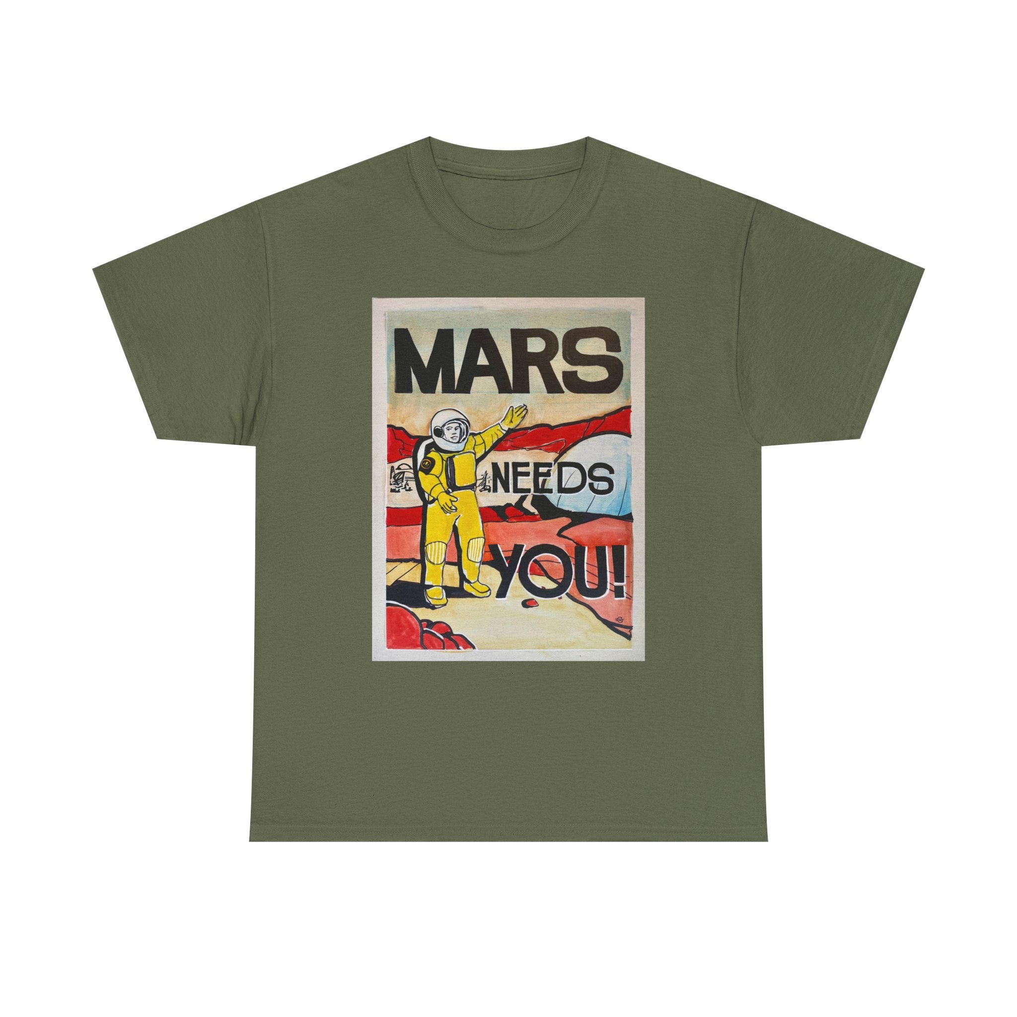 Mars Needs You Unisex Heavy Cotton Tee