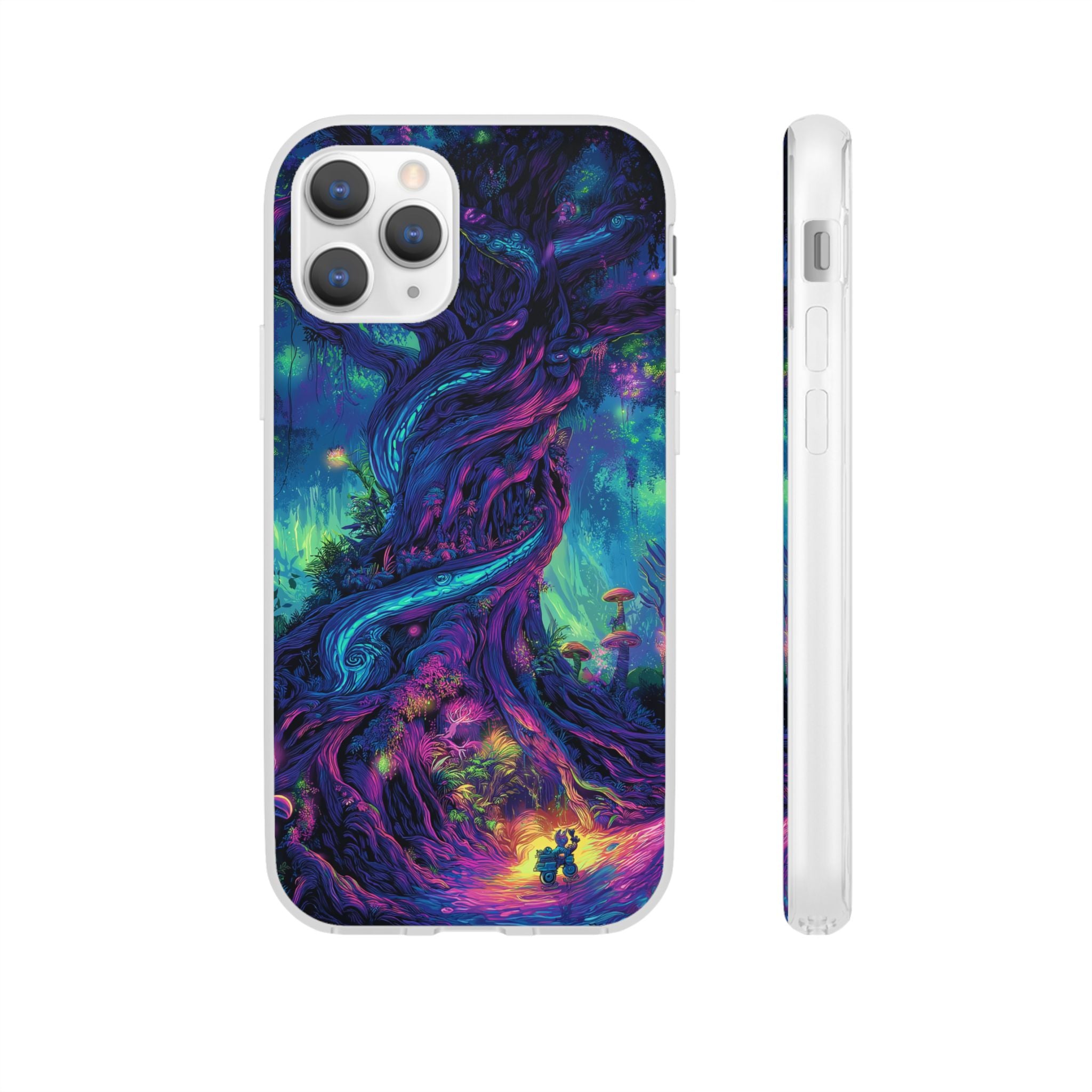Psychedelic Tree Vibrant Fantasy Flexi Case - Enchanted Forest Design