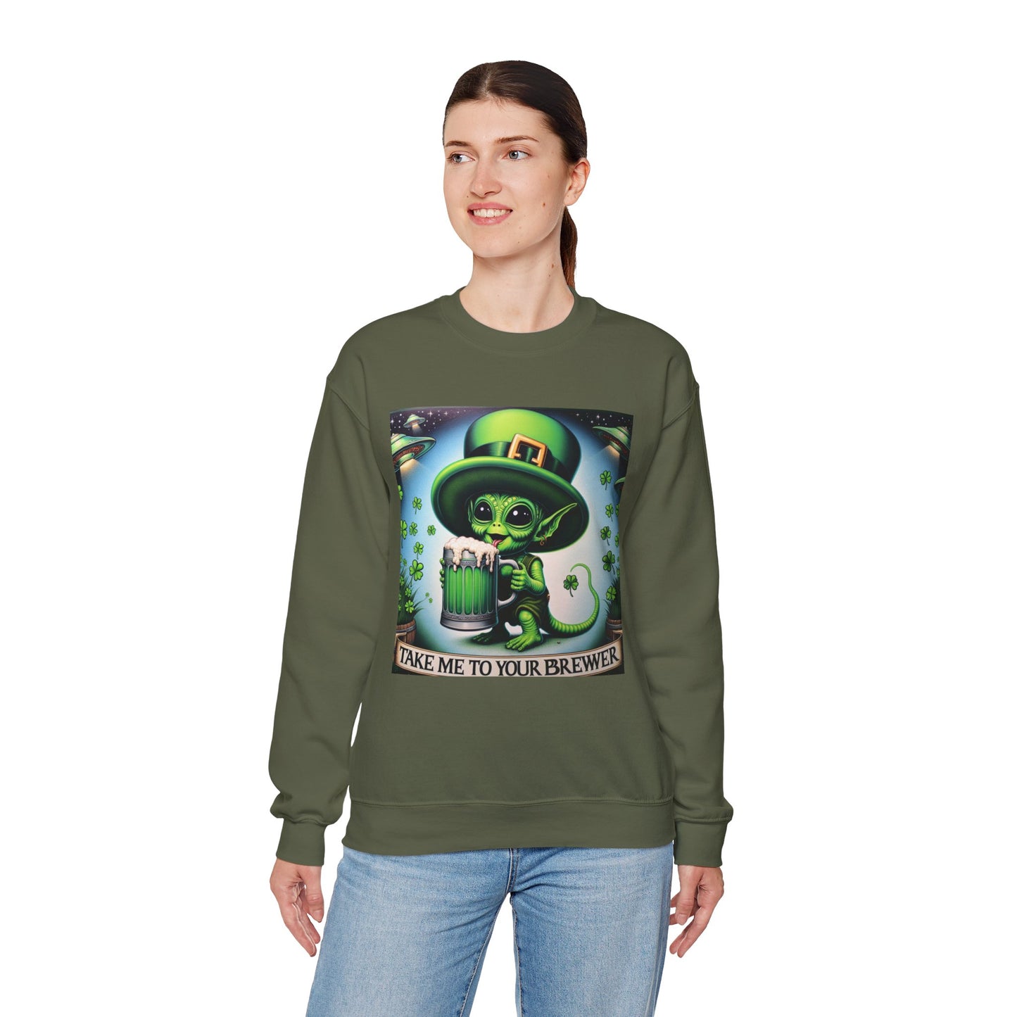 Take me to your Brewer Unisex Heavy Blend Crewneck Sweatshirt