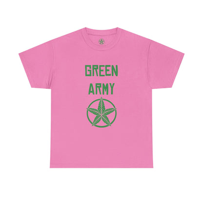 Green Army Star Leaf Unisex Heavy Cotton Tee
