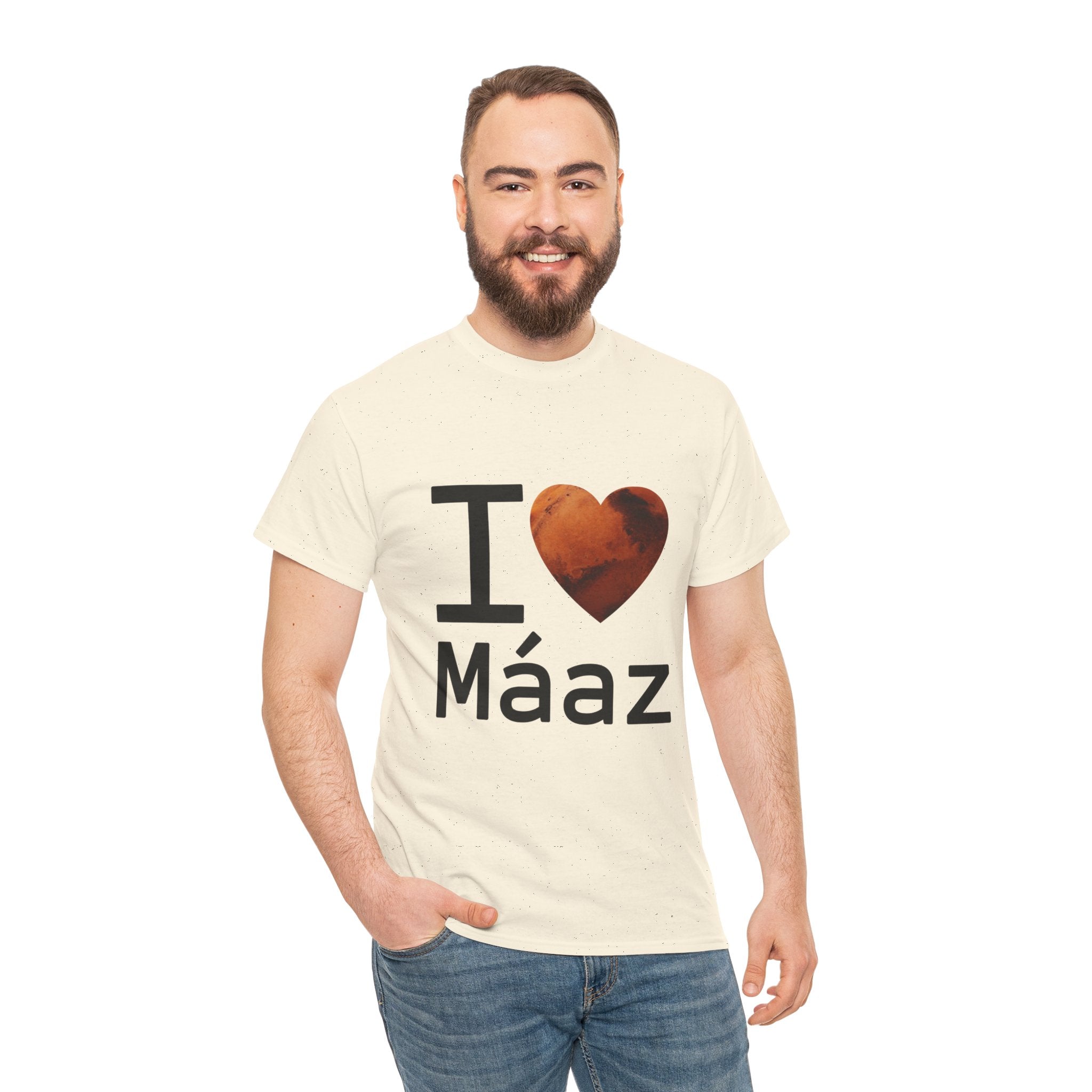 I Love Mars Unisex Heavy Cotton Tee