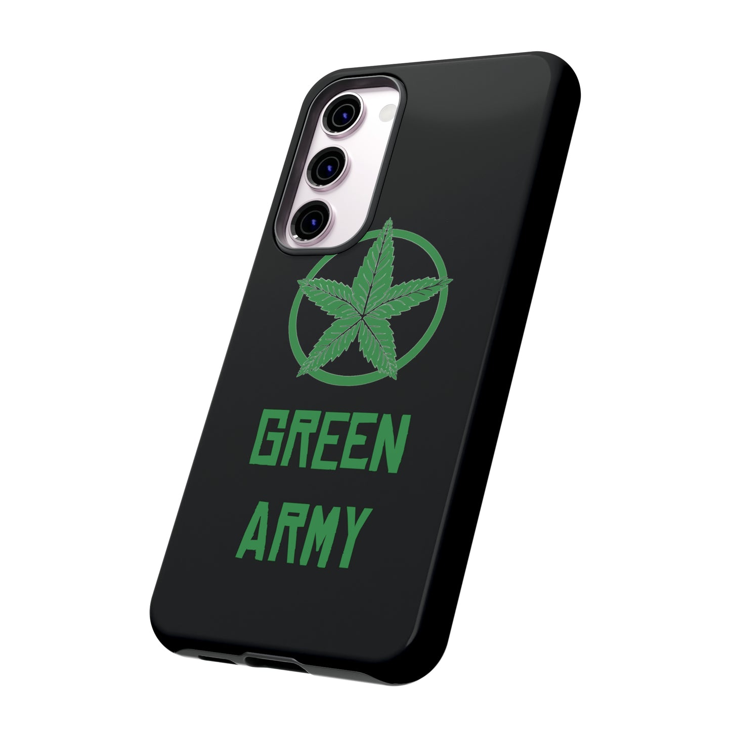 Black Full Green Army Star Leaf Tough Cases