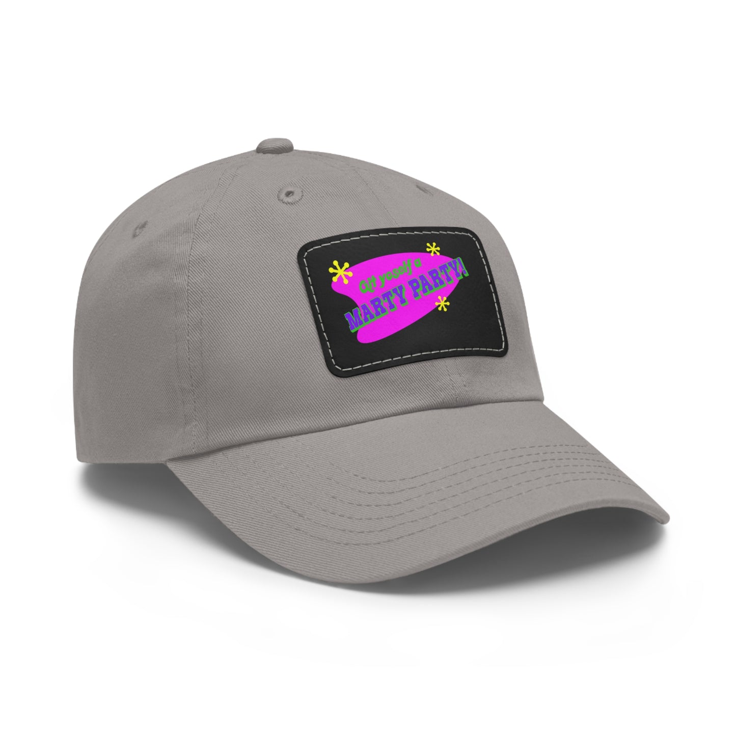 Marty Party Dad Hat with Leather Patch (Rectangle)