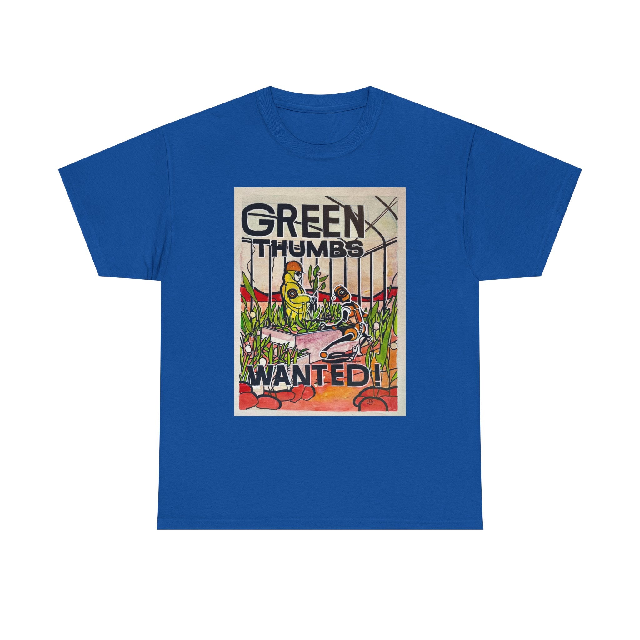 Martian Green Thumbs Unisex Heavy Cotton Tee