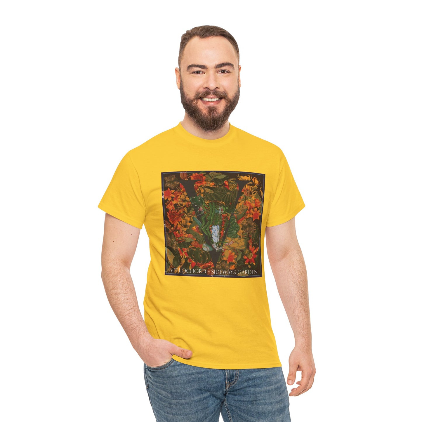 Official Vellochord Sideways Garden Unisex Heavy Cotton Tee