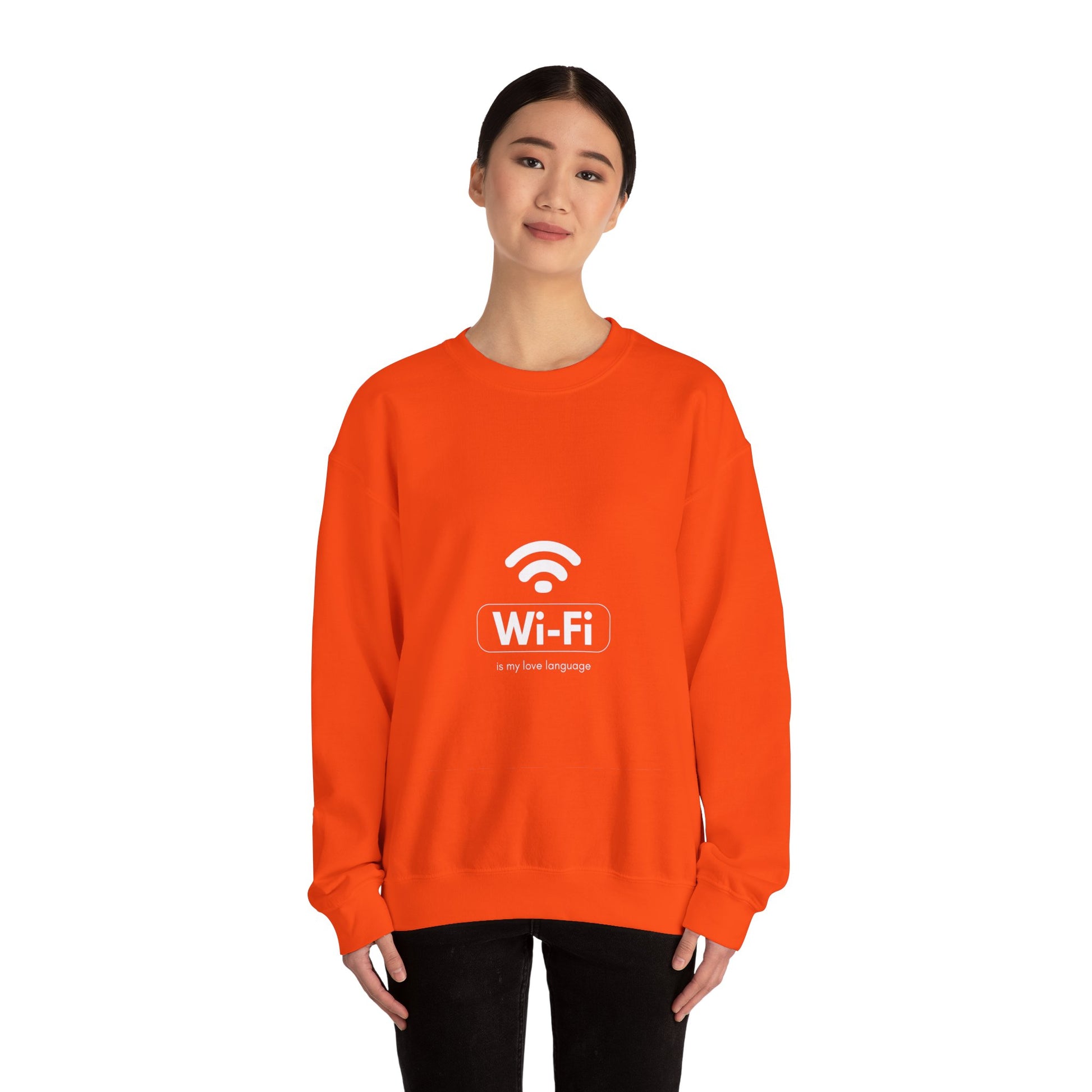 Wi-Fi Love Language Sweatshirt - Unisex Heavy Blend Crewneck