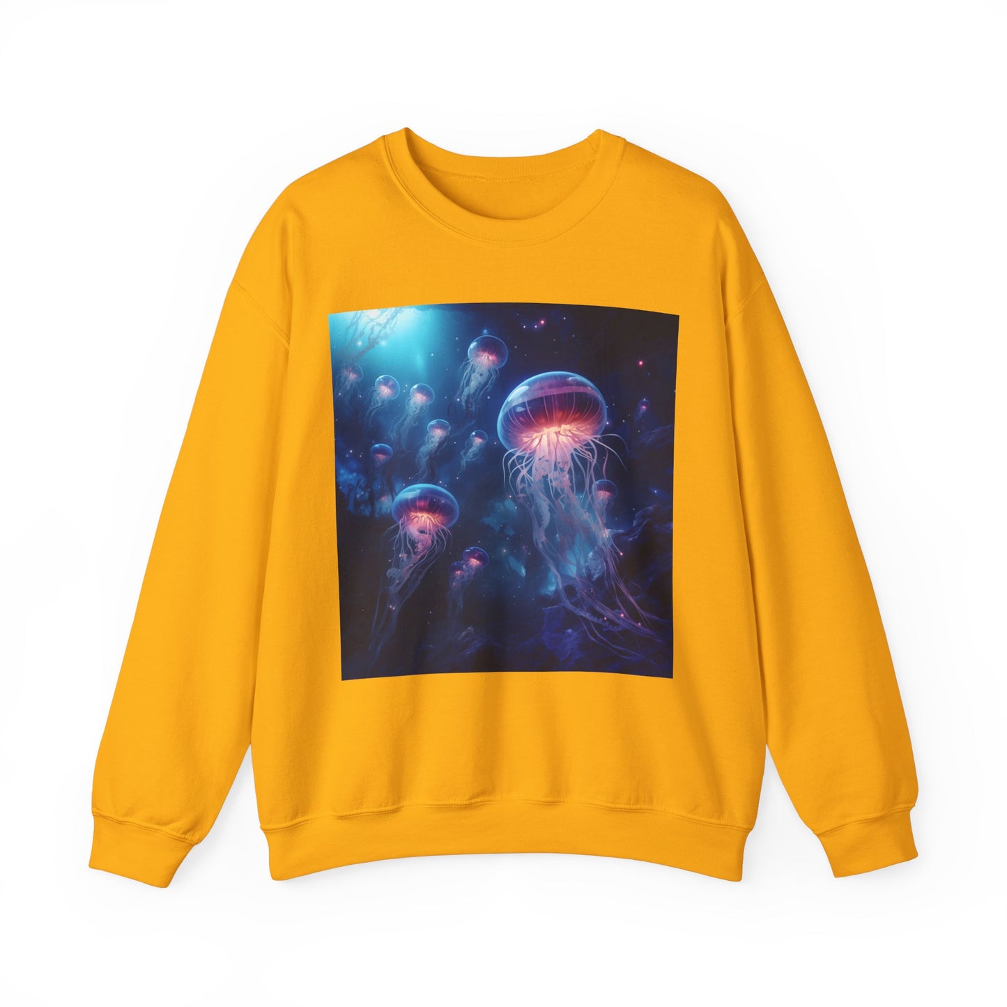 Jellyfish in Space Unisex Heavy Blend Crewneck Sweatshirt