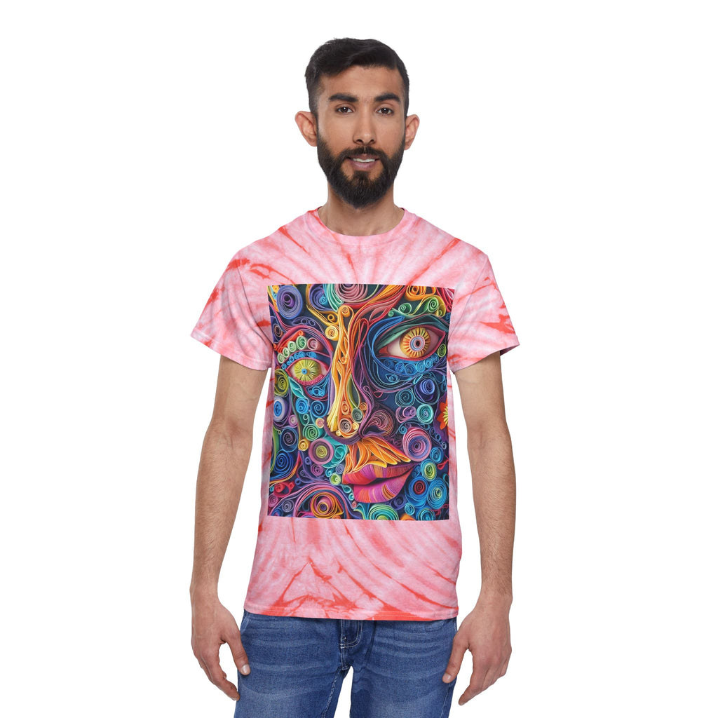 Paper Face Tie-Dye Tee, Cyclone