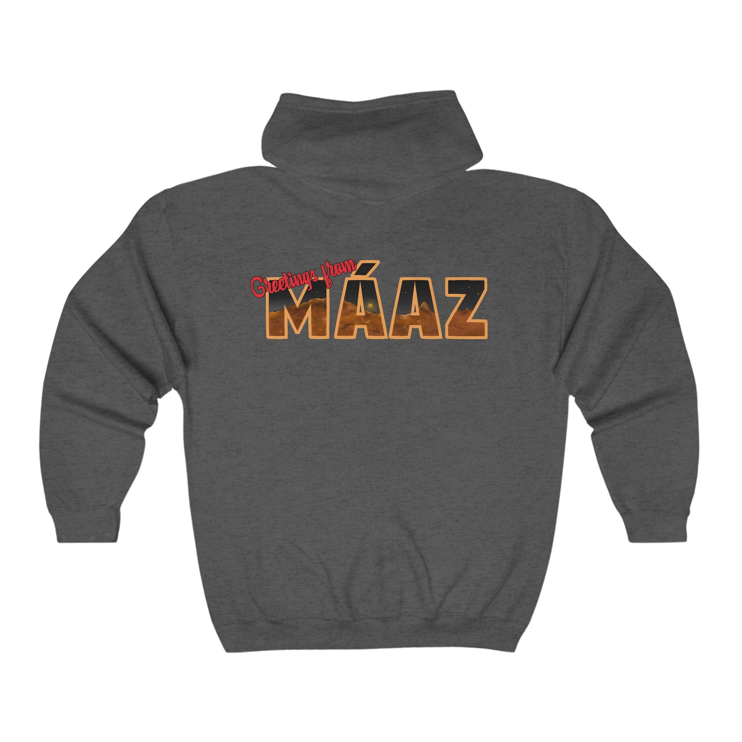 Greetings from Máaz Unisex Heavy Blend Full Zip Hooded Sweatshirt