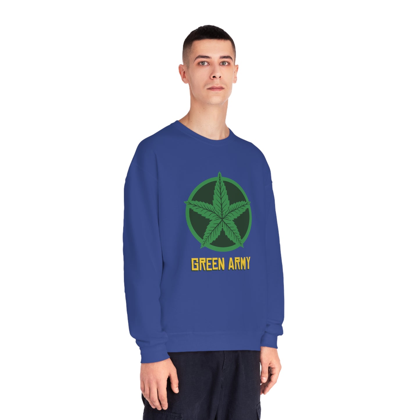 Green Army Star Logo Unisex NuBlend Crewneck Sweatshirt