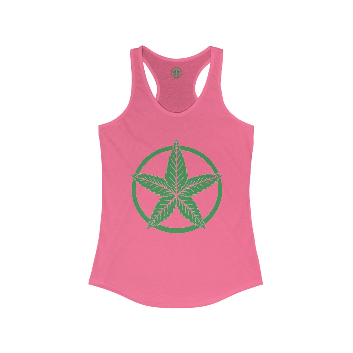 Green Army Star Leaf Women's Ideal Racerback Tank