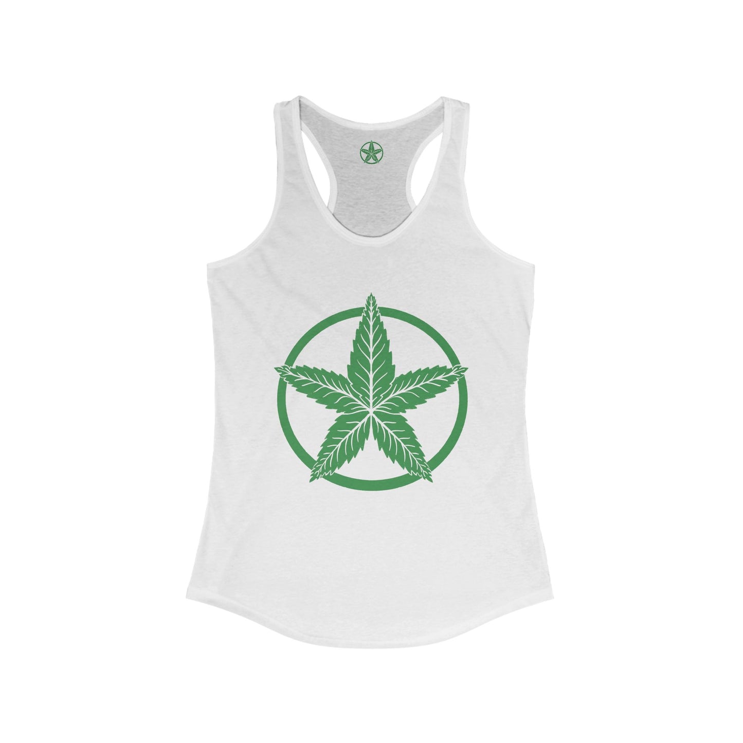 Green Army Star Leaf Women's Ideal Racerback Tank