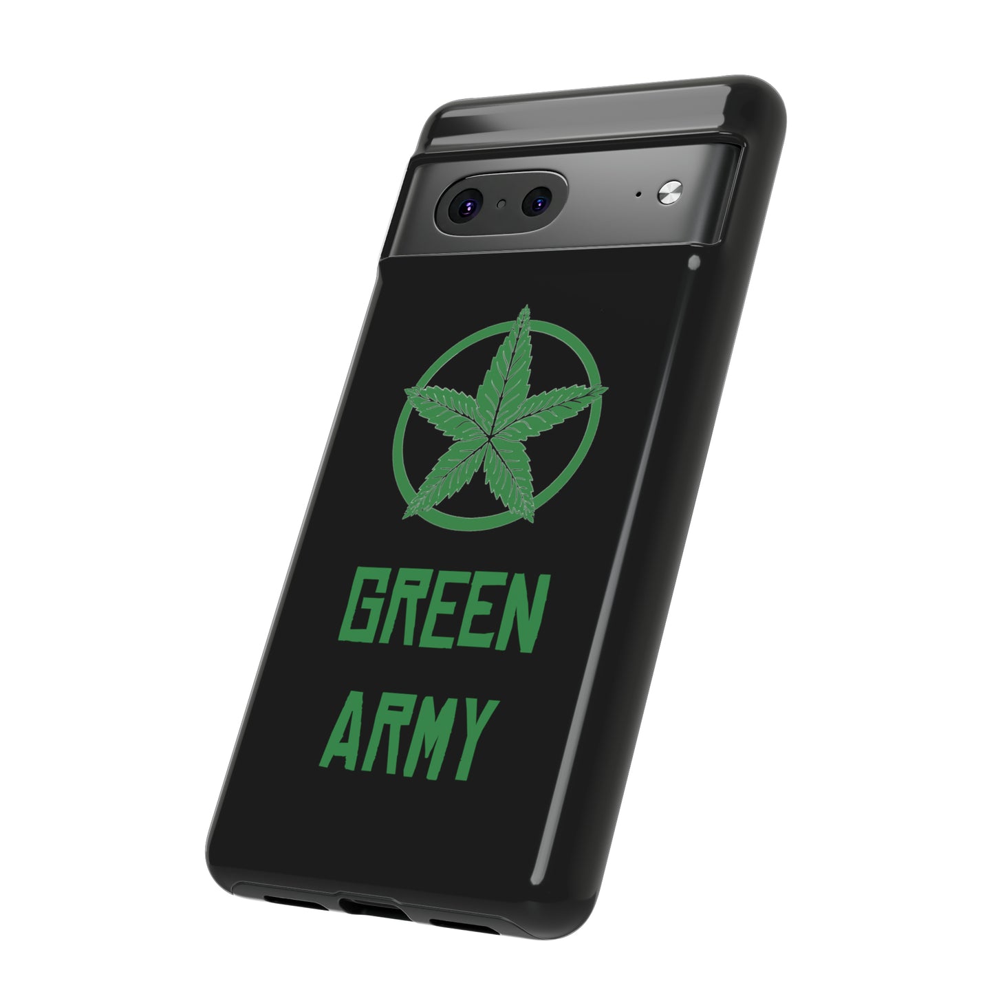 Black Full Green Army Star Leaf Tough Cases