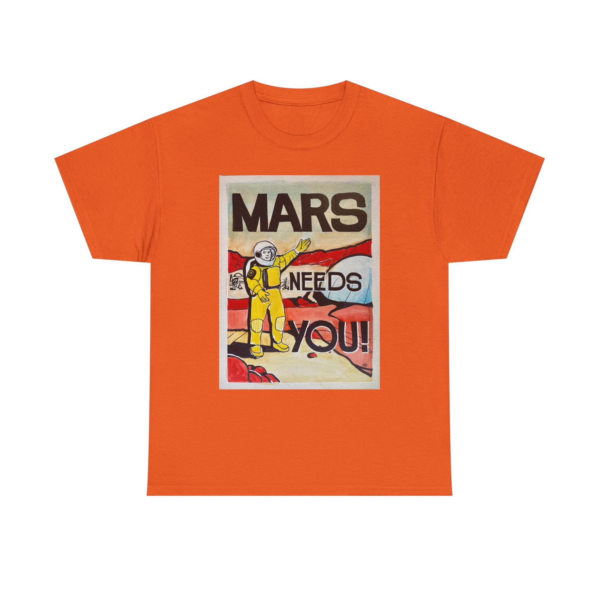 Mars Needs You Unisex Heavy Cotton Tee