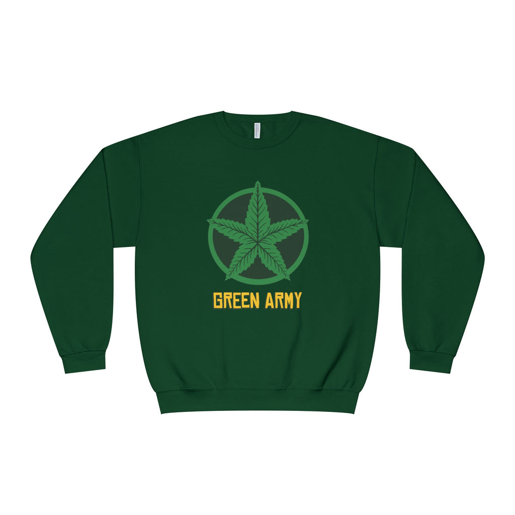 Green Army Star Logo Unisex NuBlend Crewneck Sweatshirt