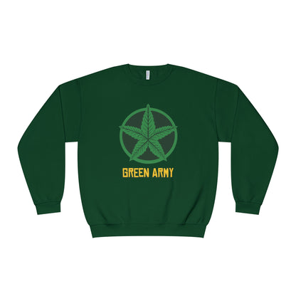 Green Army Star Logo Unisex NuBlend Crewneck Sweatshirt