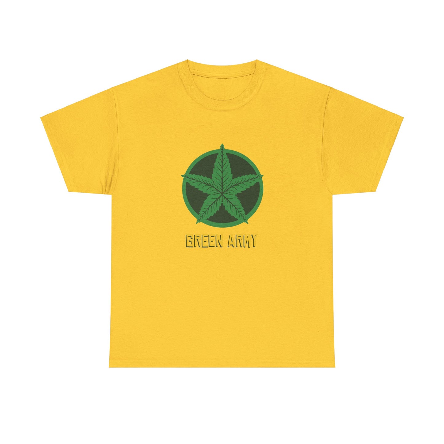 Green Army Star Logo Unisex Heavy Cotton Tee