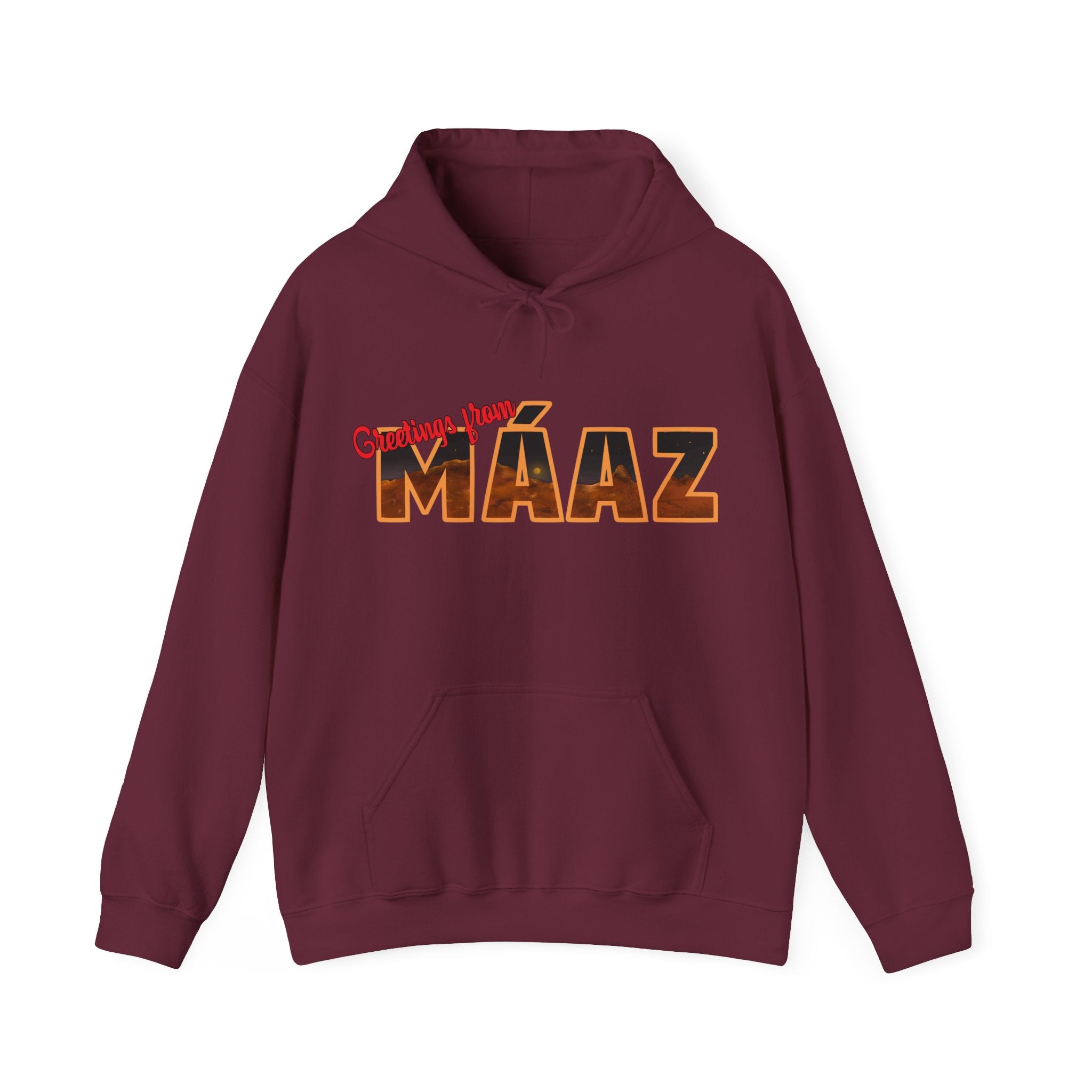 Greetings from Máaz Unisex Heavy Blend Hooded Sweatshirt