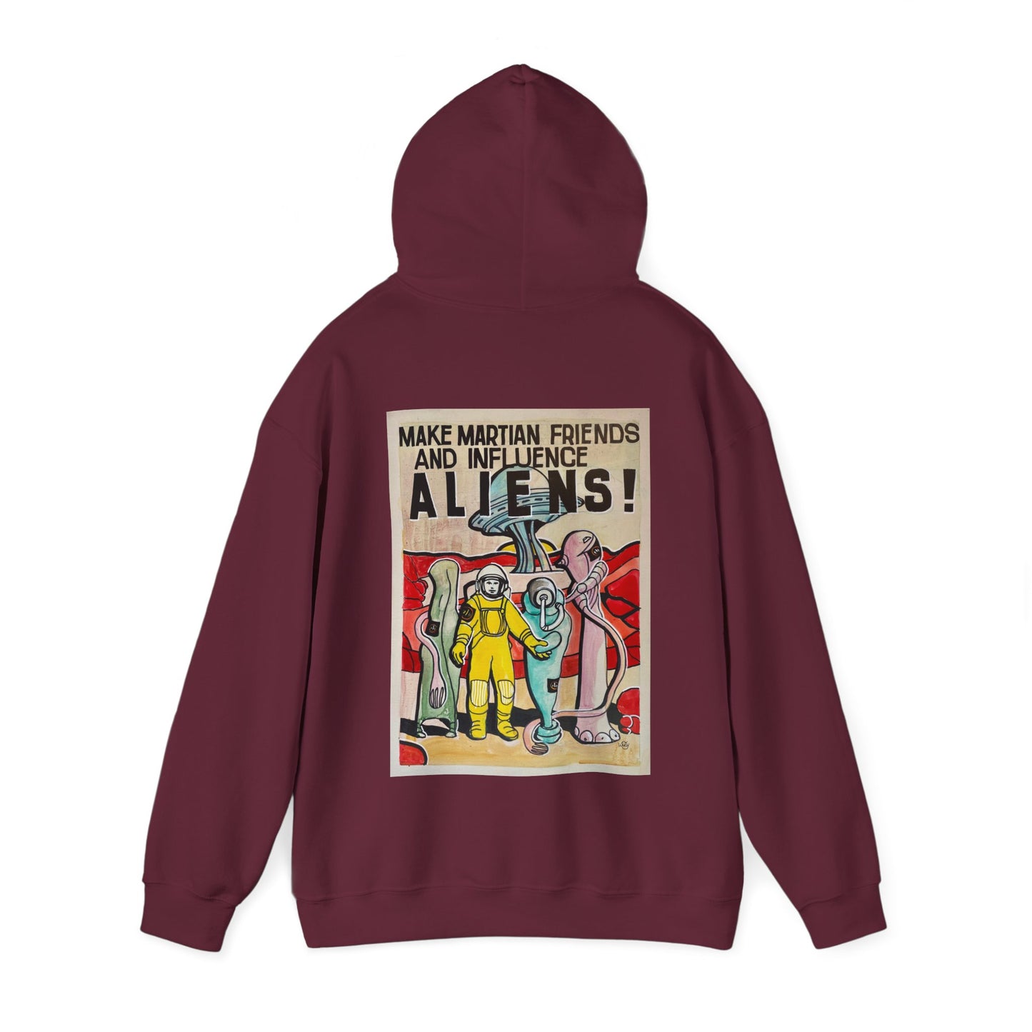 Mars Aliens Unisex Heavy Blend Hooded Sweatshirt