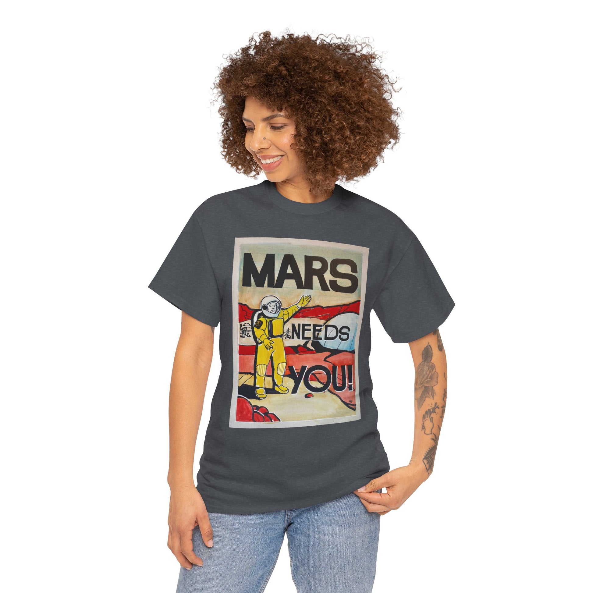 Mars Needs You Unisex Heavy Cotton Tee