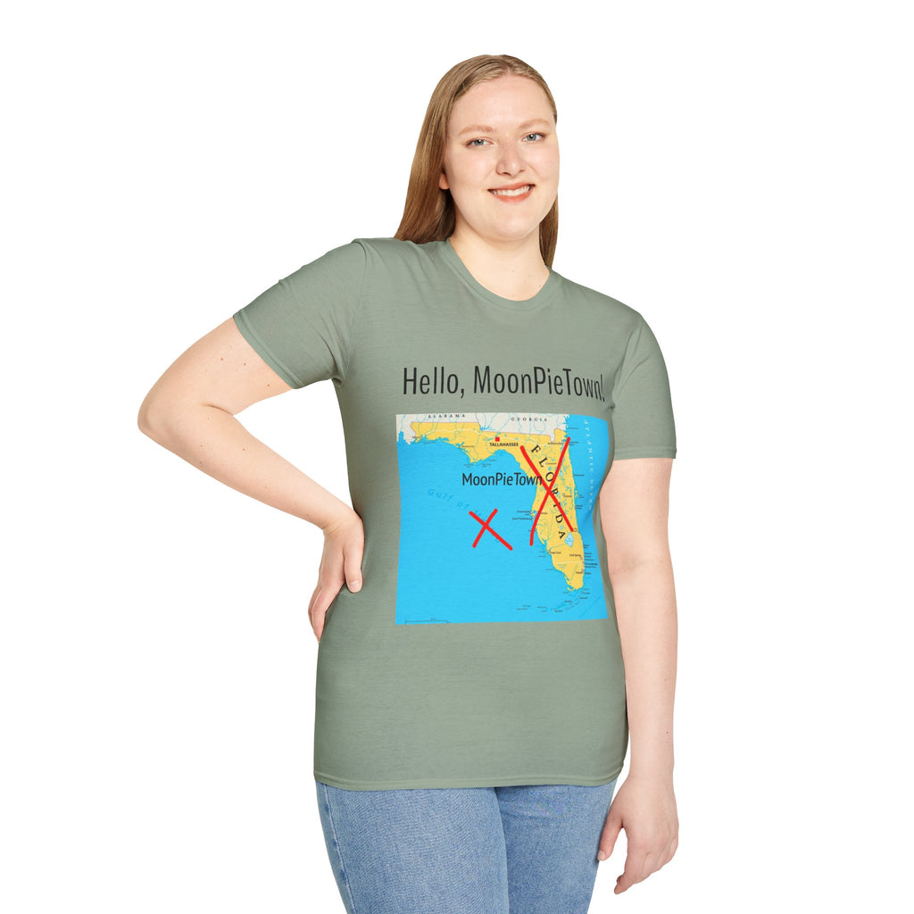Hello MoonPieTown Unisex T-Shirt - Fun Florida Map Design