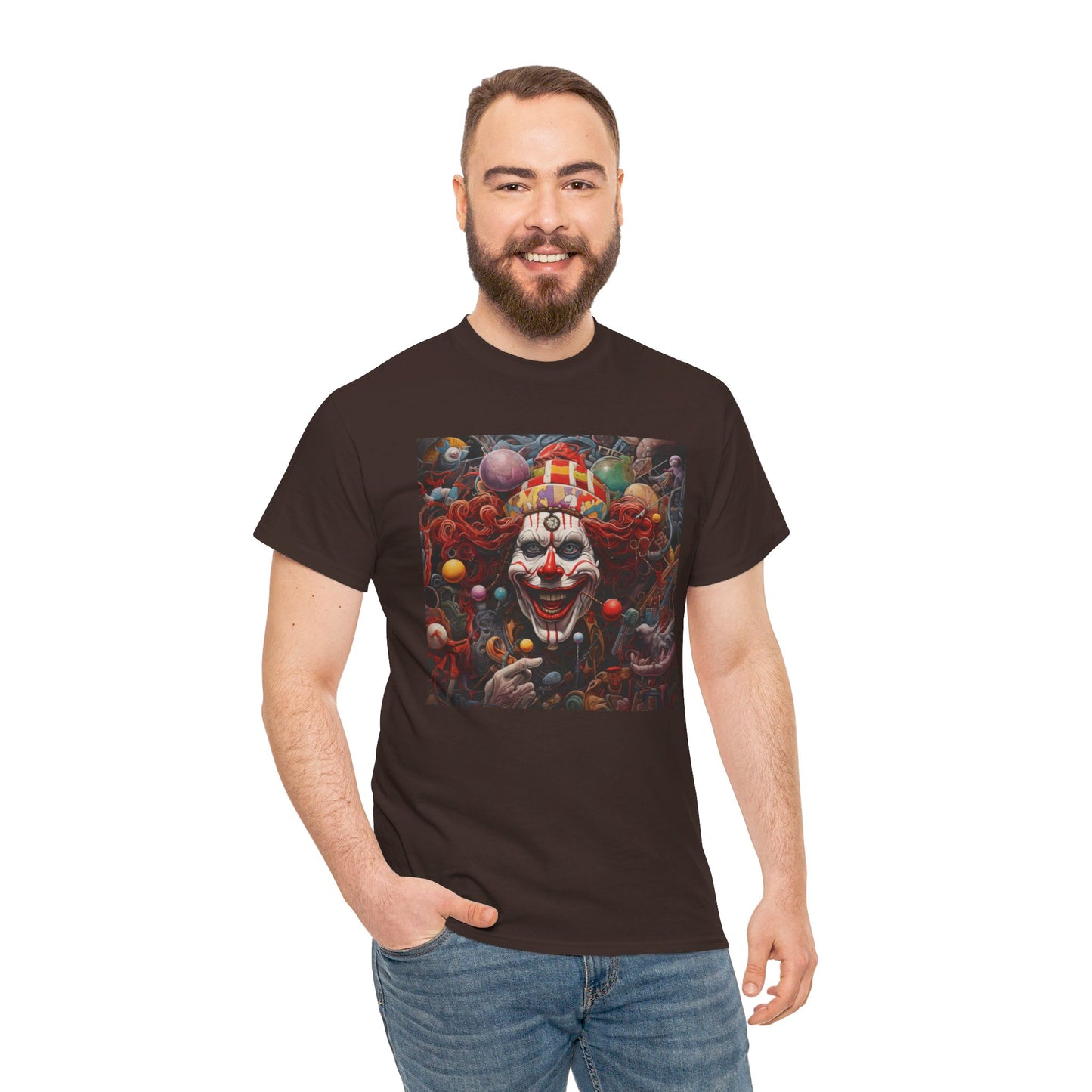 Clown Mutiny Face Unisex Heavy Cotton Tee