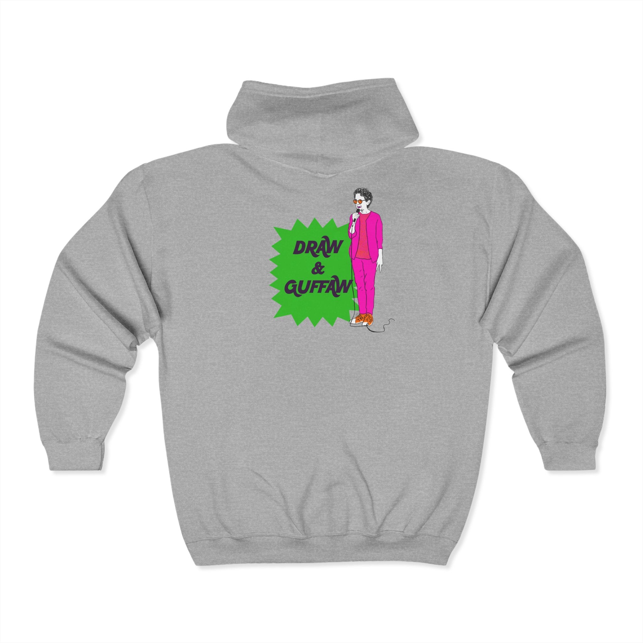 Draw & Gaffaw Loren K Little Old Lesbian Edition Unisex Heavy Blend Full Zip Hooded Sweatshirt