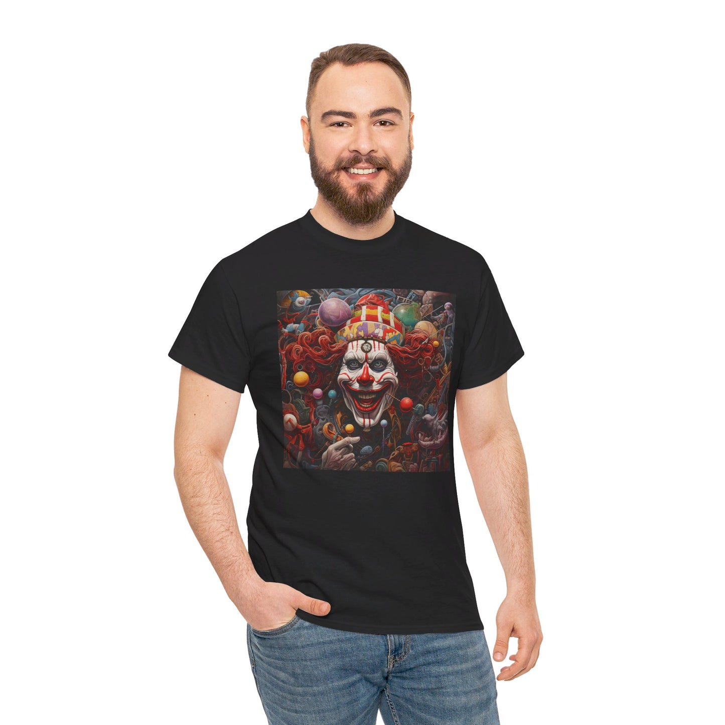 Clown Mutiny Face Unisex Heavy Cotton Tee