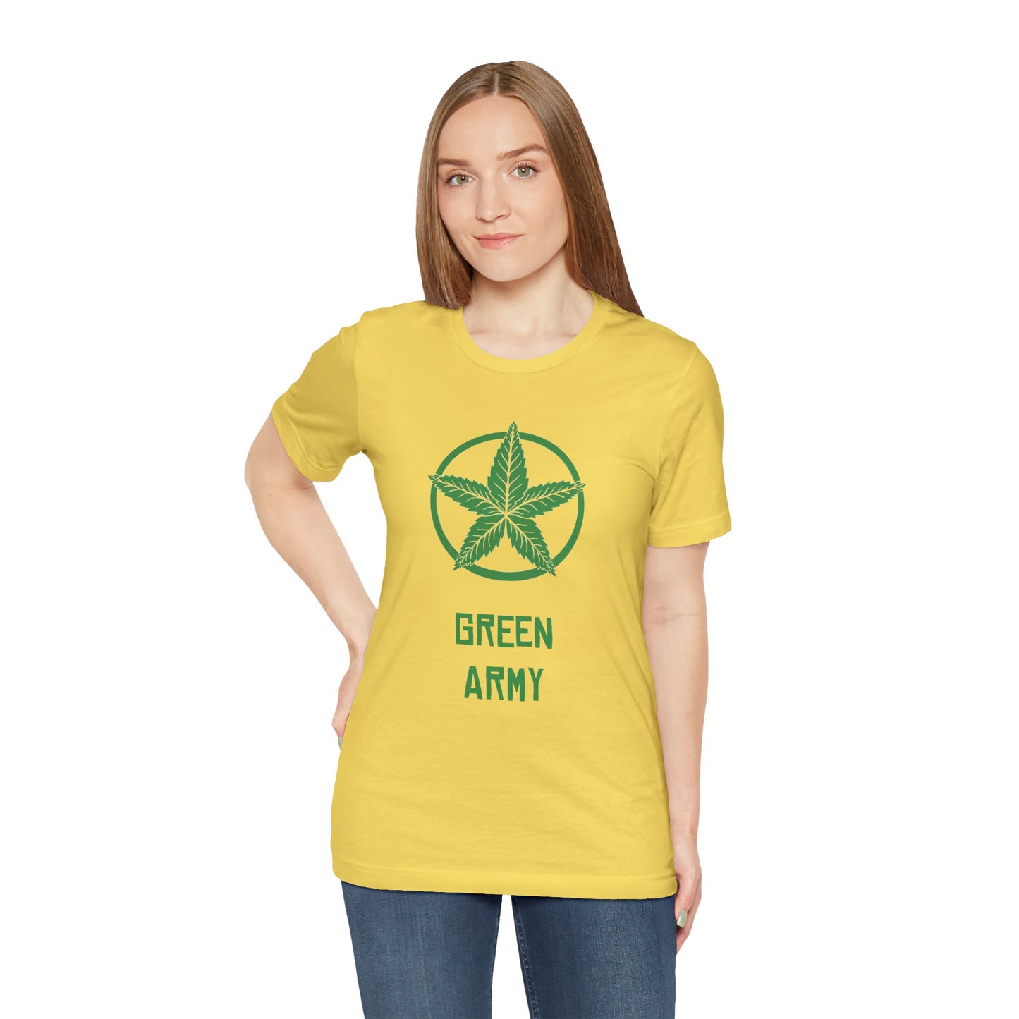 Green Army Star Unisex Jersey Short Sleeve Tee