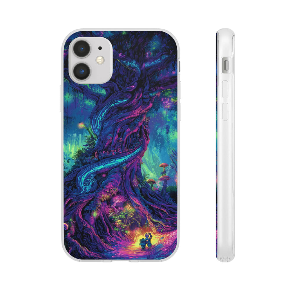 Psychedelic Tree Vibrant Fantasy Flexi Case - Enchanted Forest Design