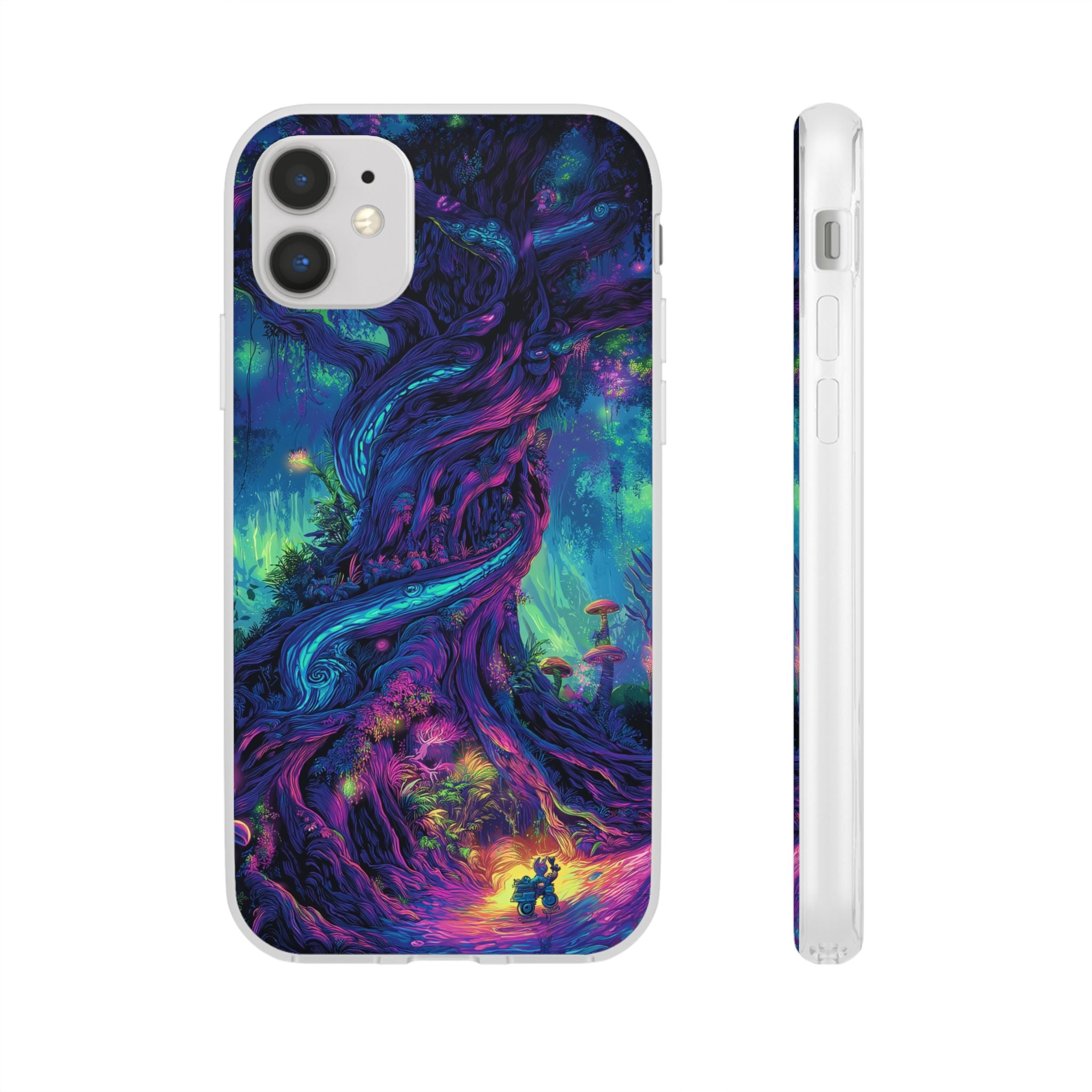 Psychedelic Tree Vibrant Fantasy Flexi Case - Enchanted Forest Design