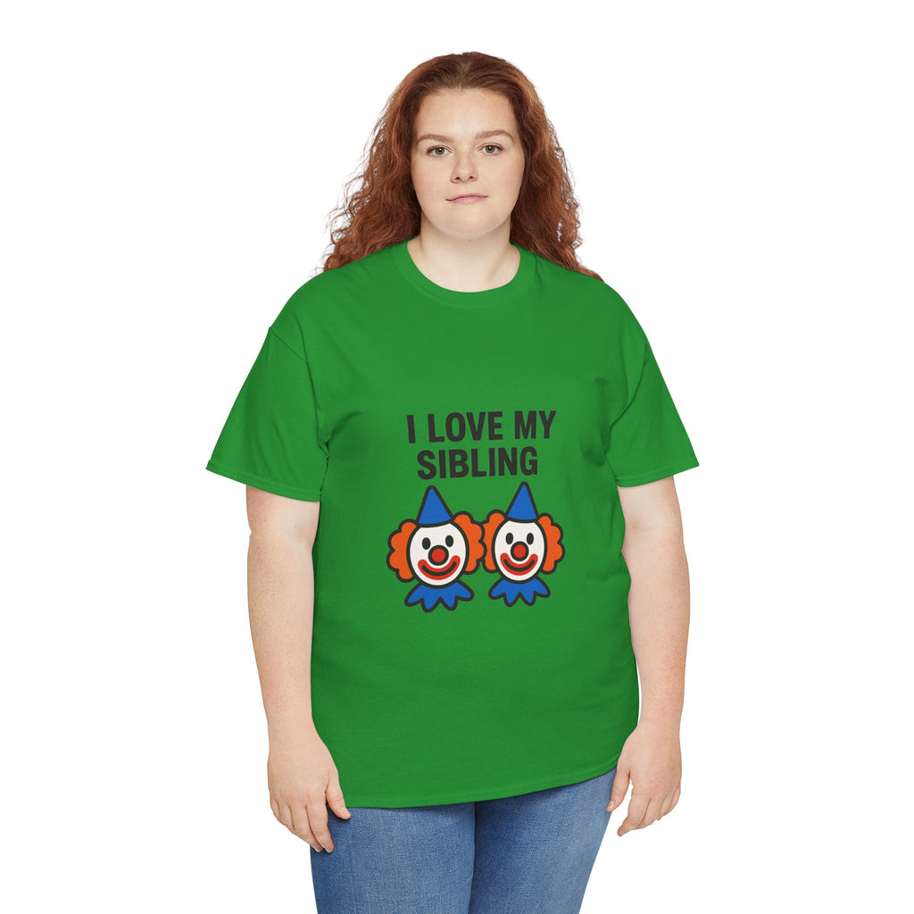 Funny Clown Sibling Love Unisex Cotton Tee