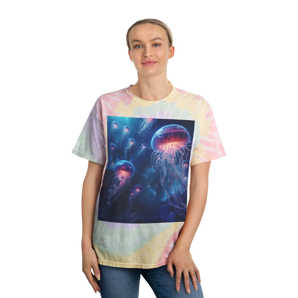 Jellyfish in Space Tie-Dye Tee, Spiral