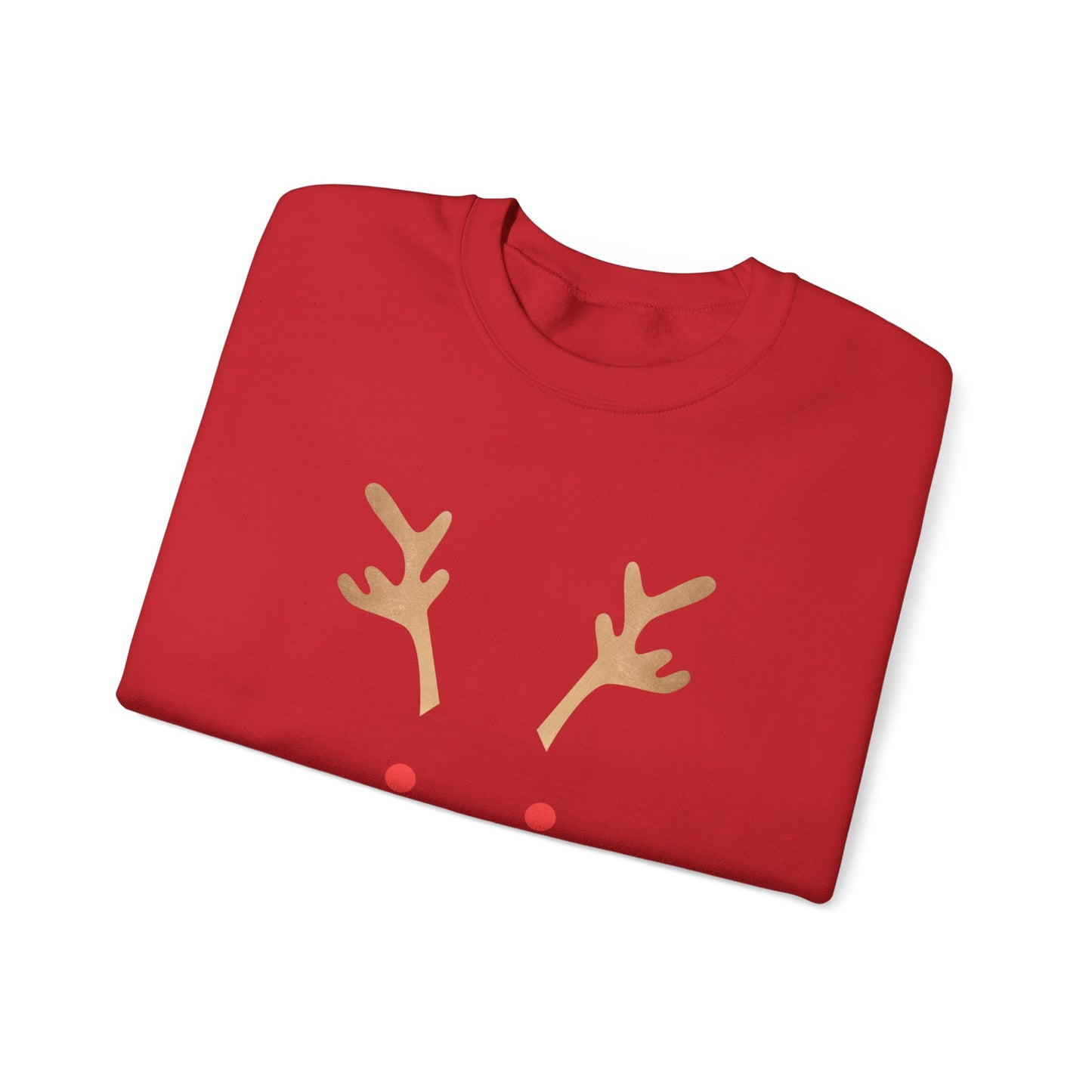 Red Eyed Reindeer Unisex Heavy Blend Crewneck Sweatshirt