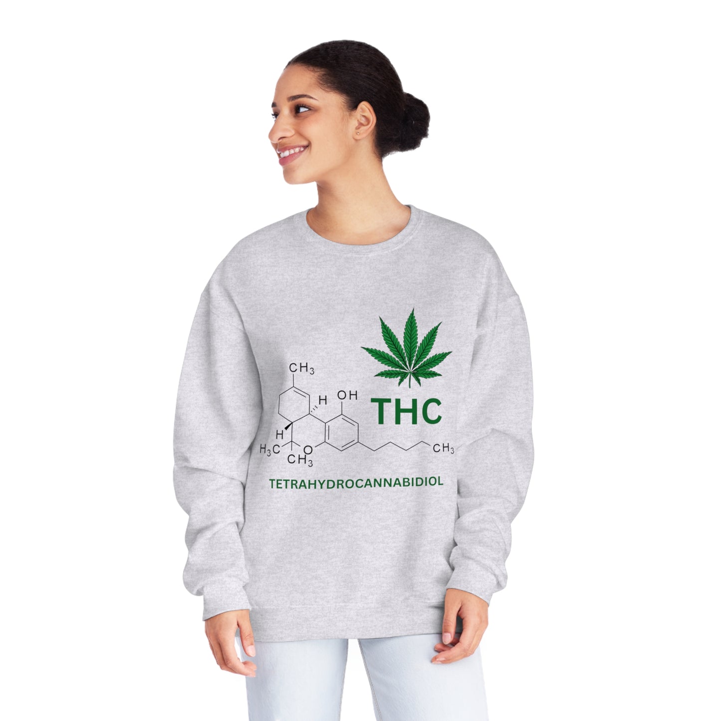 THC Molecule Unisex NuBlend Crewneck Sweatshirt