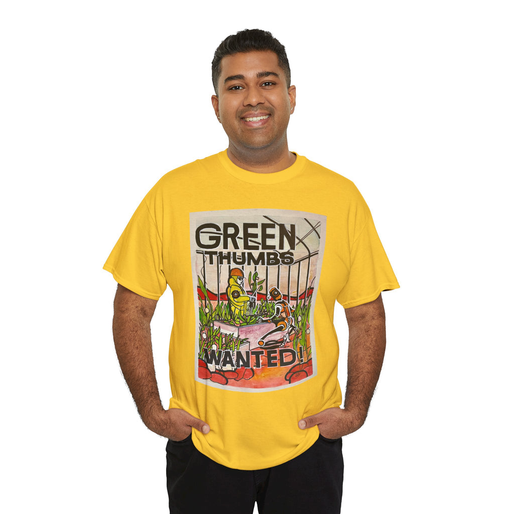 Martian Green Thumbs Unisex Heavy Cotton Tee