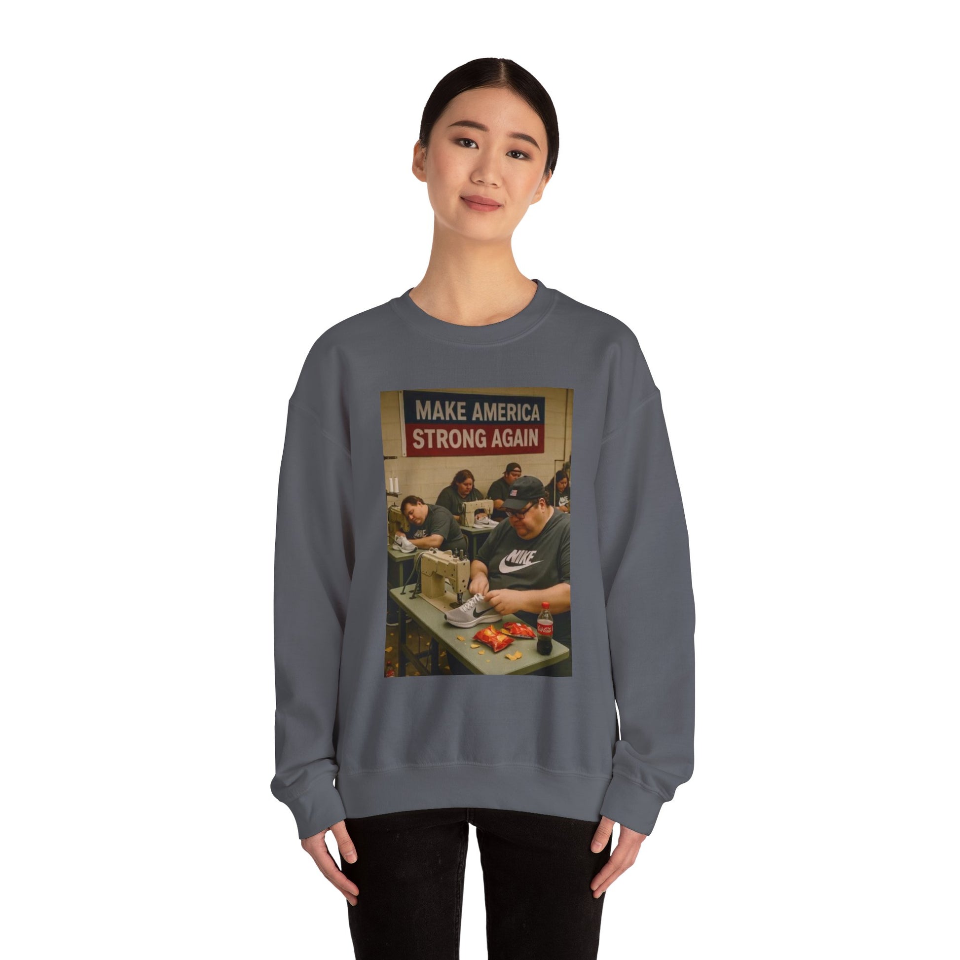 Unisex Heavy Blend Crewneck Sweatshirt - Make America Strong Again