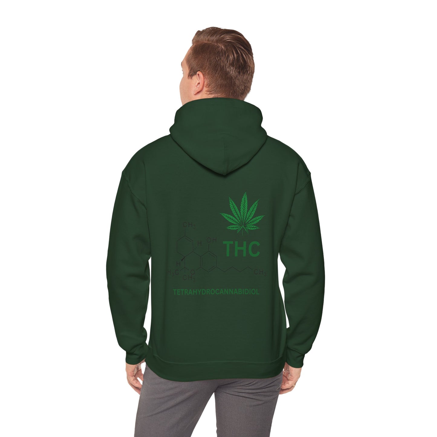 THC Molecule Unisex Heavy Blend Hooded Sweatshirt