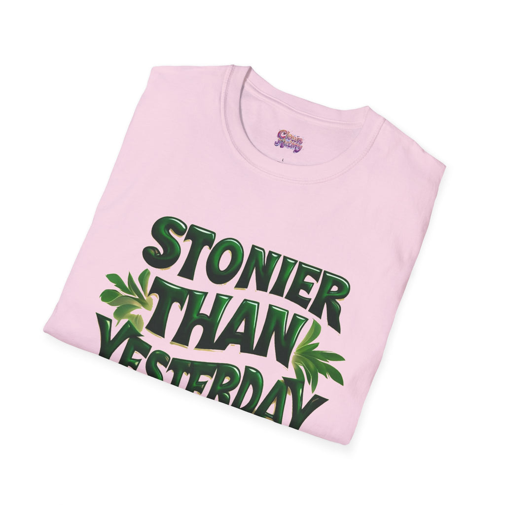 Stoner Vibes Unisex Softstyle T-Shirt - 'Stoner Than Yesterday' Graphic Tee