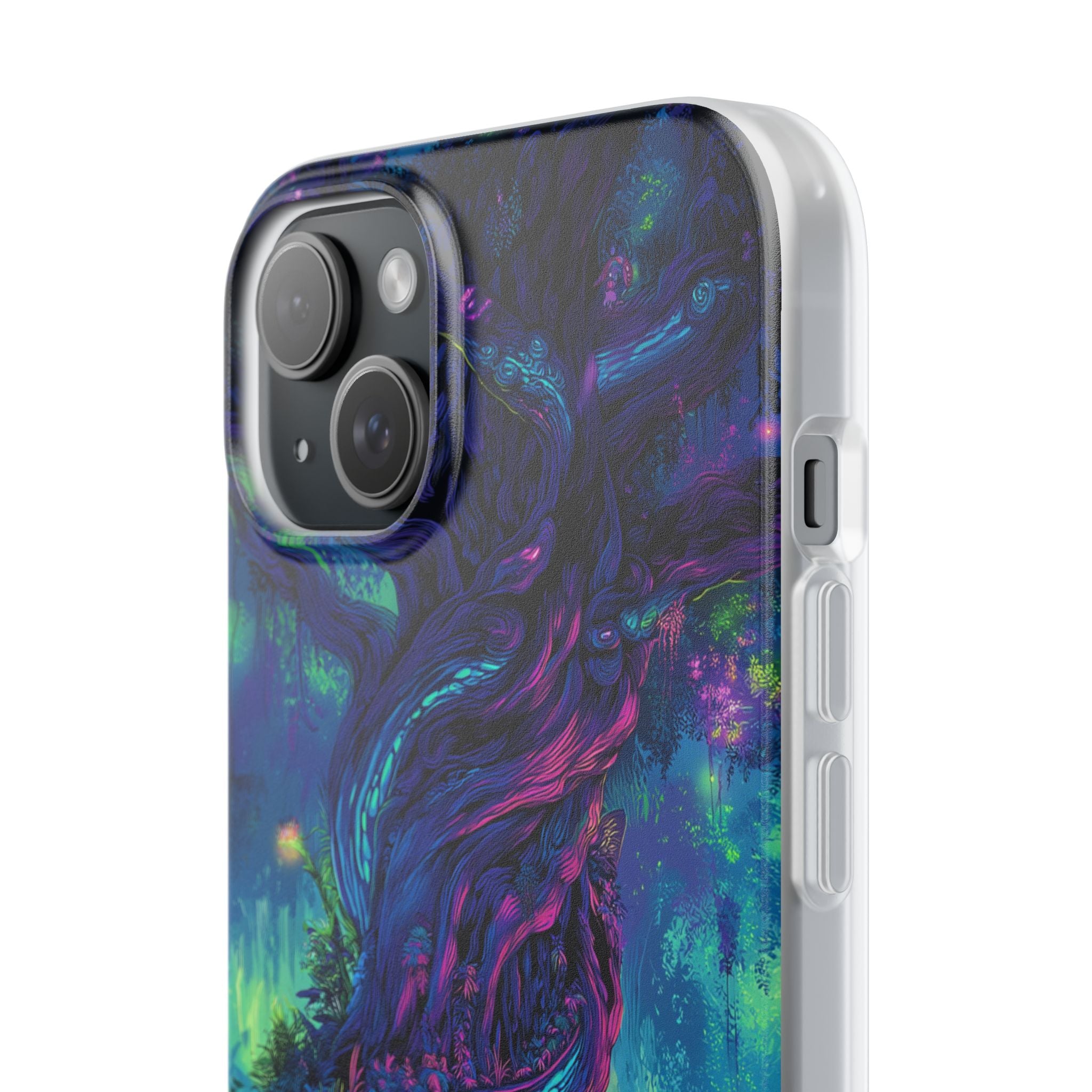 Psychedelic Tree Vibrant Fantasy Flexi Case - Enchanted Forest Design