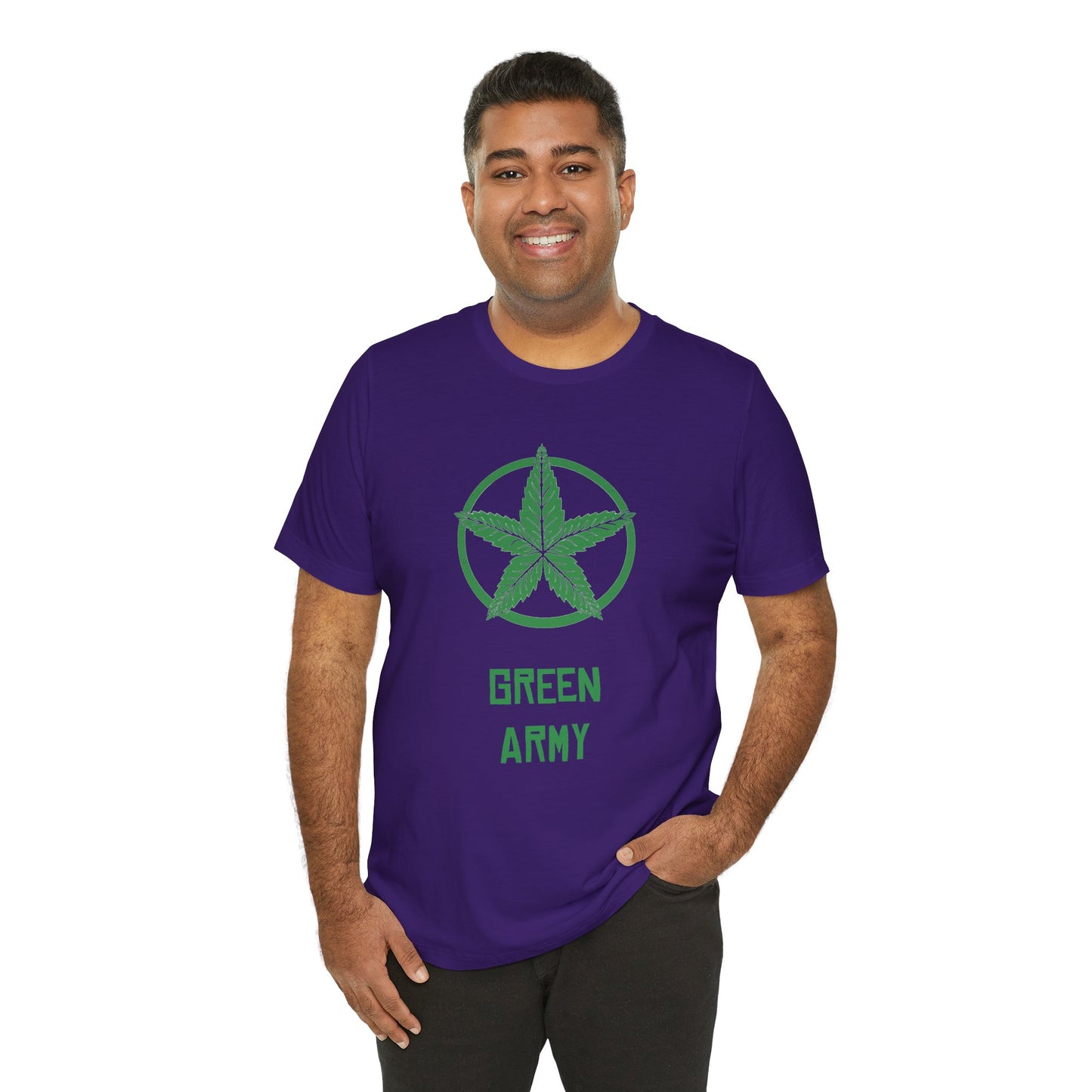 Green Army Star Unisex Jersey Short Sleeve Tee