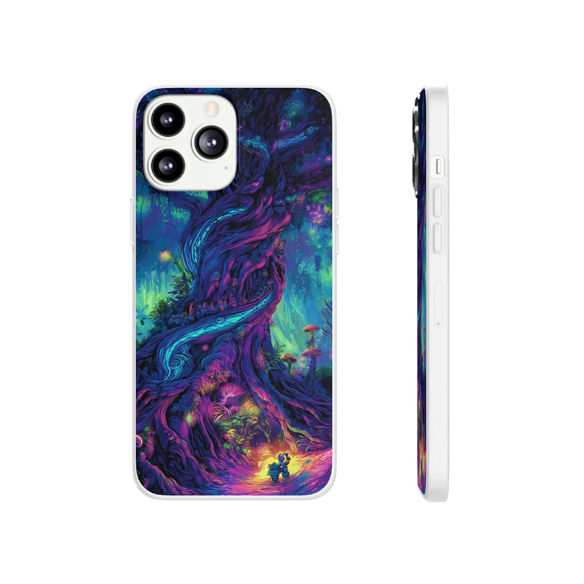 Psychedelic Tree Vibrant Fantasy Flexi Case - Enchanted Forest Design