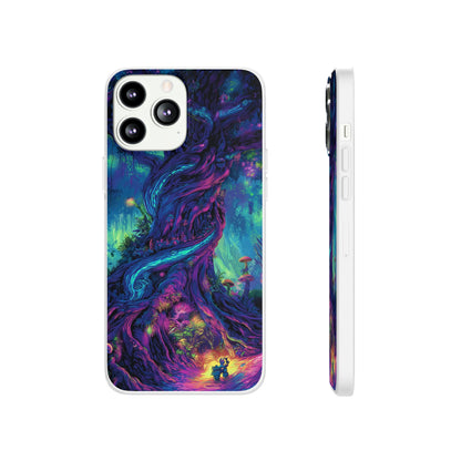Psychedelic Tree Vibrant Fantasy Flexi Case - Enchanted Forest Design