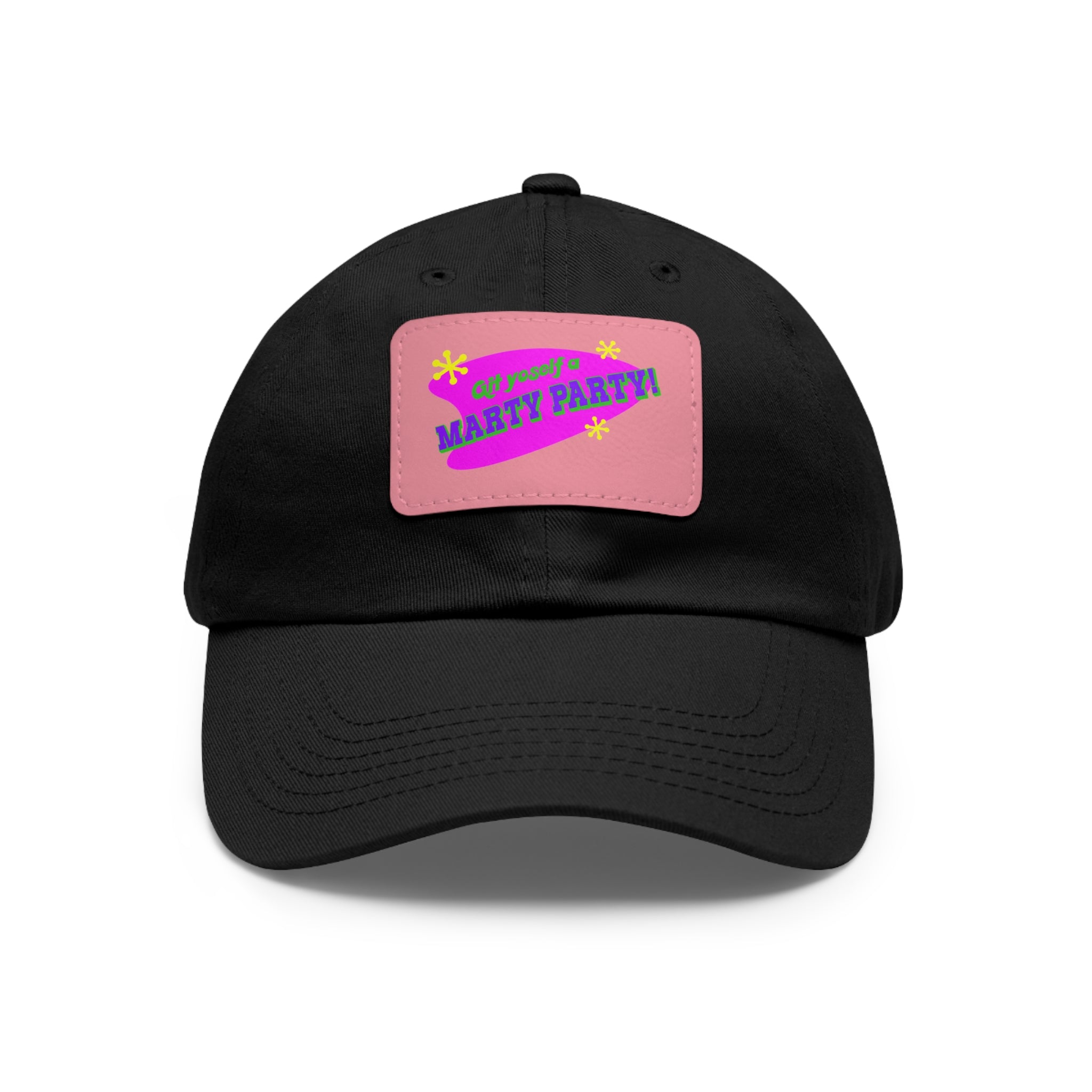 Marty Party Dad Hat with Leather Patch (Rectangle)