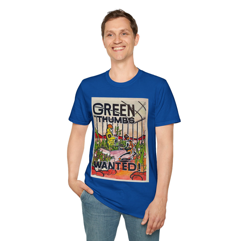 Martian Green Thumbs Unisex Softstyle T-Shirt