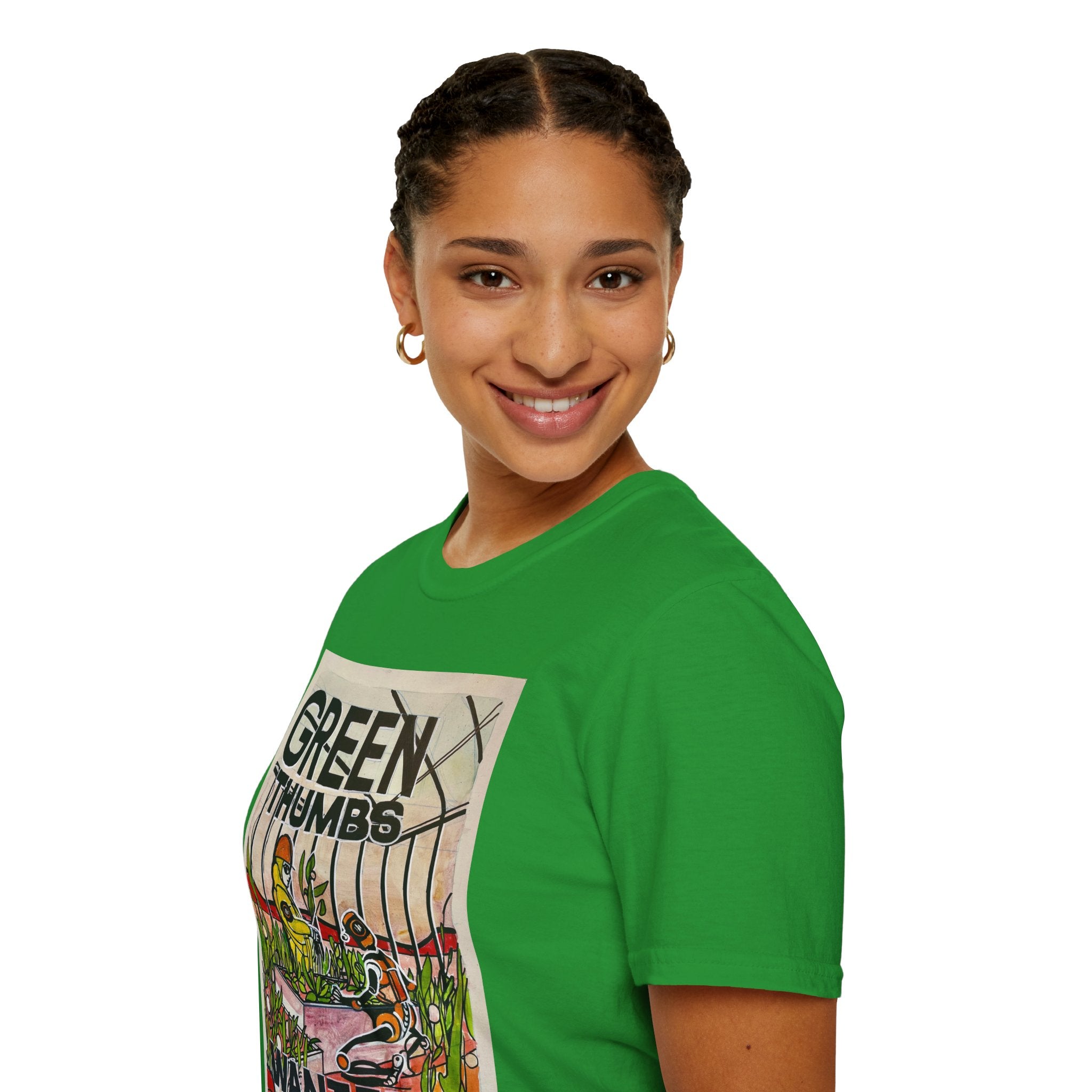 Martian Green Thumbs Unisex Softstyle T-Shirt