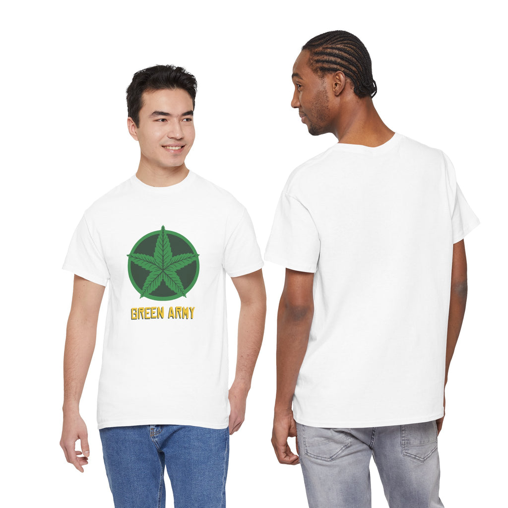 Green Army Star Logo Unisex Heavy Cotton Tee