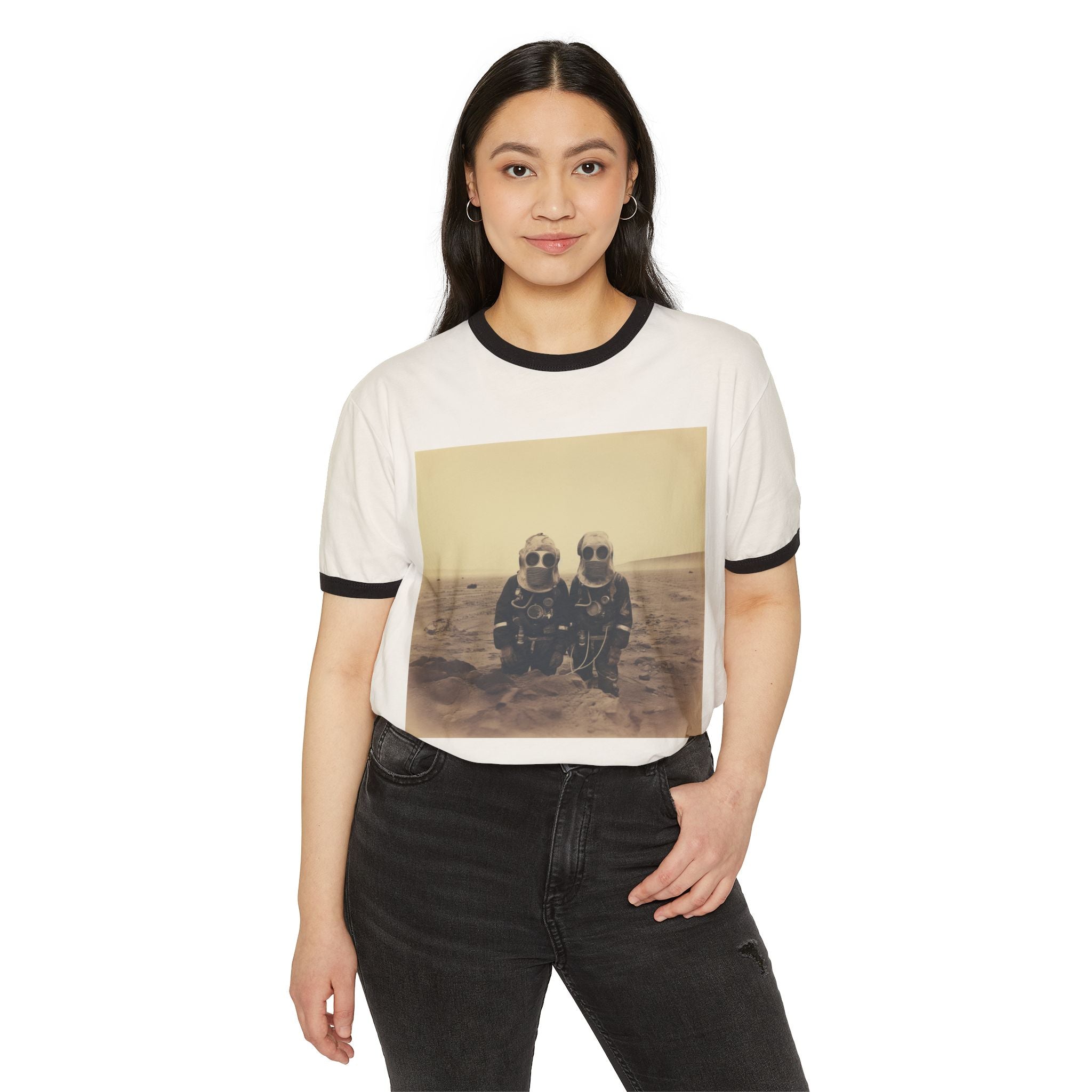 Mars Martians Unisex Cotton Ringer T-Shirt